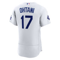 Los Angeles Dodgers Shohei Ohtani White Home Authentic Sponsor Patch Jersey