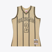 Charlotte Hornets Larry Johnson 1992 Swingman Jersey - Khaki