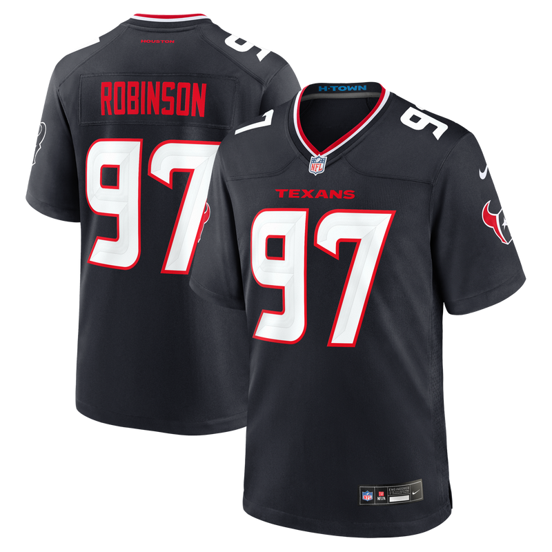 Houston Texans Dominique Robinson Navy Team Game Jersey