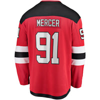 New Jersey Devils Dawson Mercer Red Home Breakaway Jersey
