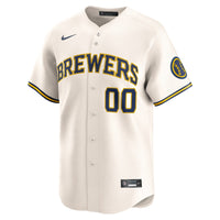 Milwaukee Brewers Cream Home Limited Custom Jersey