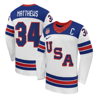 Auston Matthews White US Hockey 2026 Away Replica Jersey
