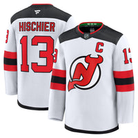New Jersey Devils Nico Hischier White Away Premium Jersey