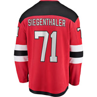 New Jersey Devils Jonas Siegenthaler Red Home Breakaway Player Jersey