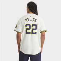 Milwaukee Brewers Christian Yelich Cream Home Limited Player Jersey