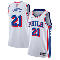 Philadelphia 76ers Association Edition Swingman Jersey - White - Joel Embiid
