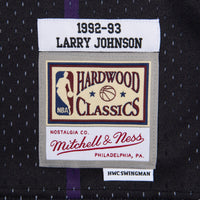 Charlotte Hornets Larry Johnson 1992 Reload Swingman Authentic Jersey - Black