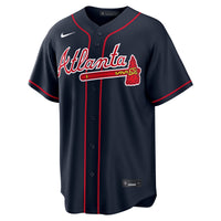 Atlanta Braves Ronald Acuña Jr. Navy Alternate Replica Jersey