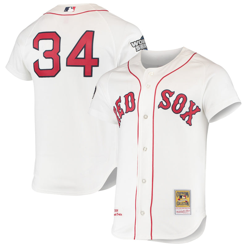 Boston Red Sox David Ortiz White 2004 Cooperstown Collection Home Authentic Jersey