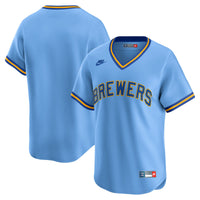 Milwaukee Brewers Light Blue Cooperstown Collection Limited Jersey