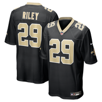 New Orleans Saints Quincy Riley Black Team Game Jersey