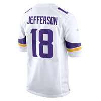 Minnesota Vikings Justin Jefferson White Game Player Jersey