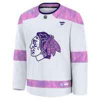 Chicago Blackhawks White Hockey Fights Cancer Survivor Practice Jersey