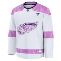 Detroit Red Wings White 2024 Hockey Fights Cancer Practice Jersey