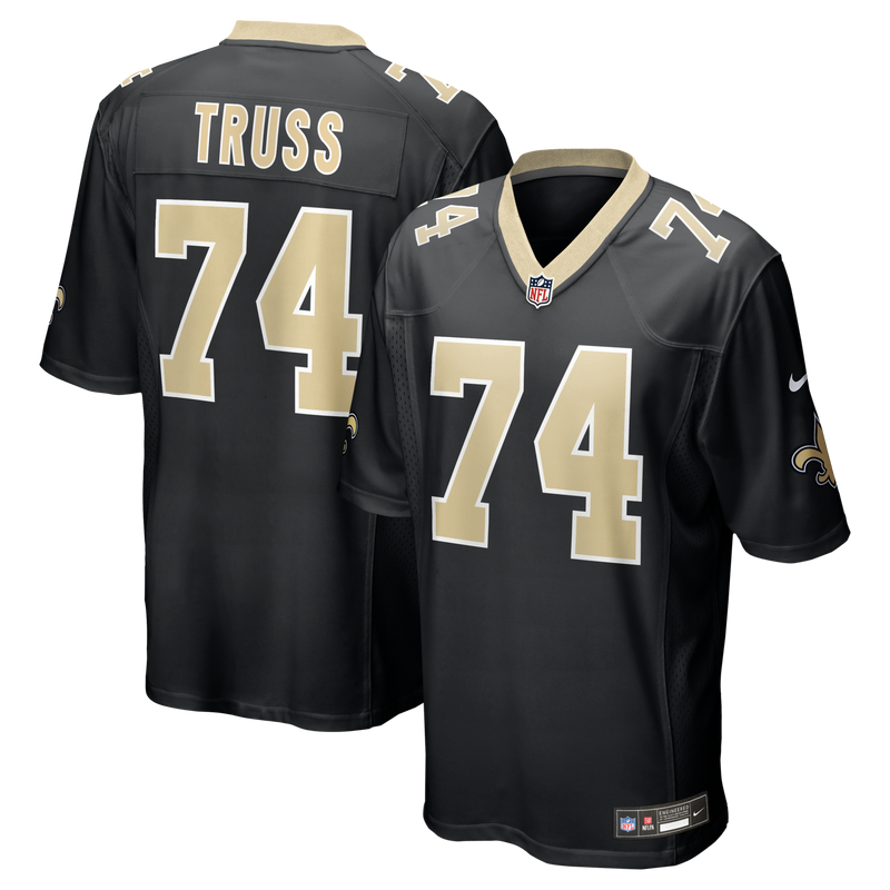 New Orleans Saints Xavier Truss Black Team Game Jersey