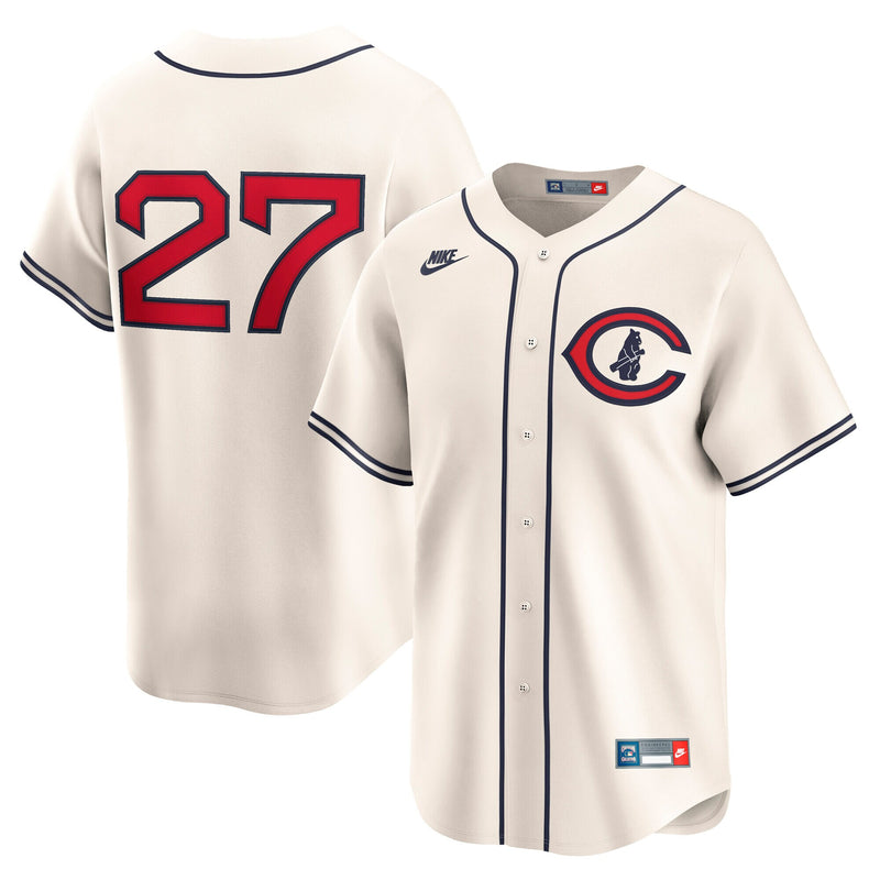 Chicago Cubs Seiya Suzuki Cream Throwback Cooperstown Collection Limited Jersey