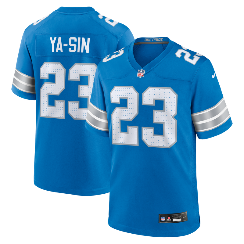 Detroit Lions Rock Ya-Sin Blue Team Game Jersey