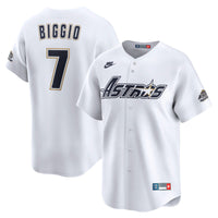 Houston Astros Craig Biggio White Throwback Cooperstown Collection Limited Jersey