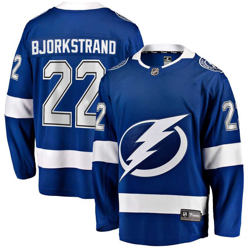 Tampa Bay Lightning Oliver Bjorkstrand Blue Home Breakaway Jersey