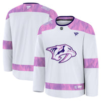 Nashville Predators White 2024 Hockey Fights Cancer Practice Jersey