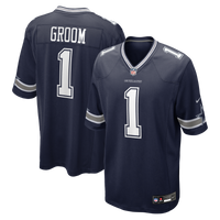 Dallas Cowboys Number 1 Groom Navy Game Jersey