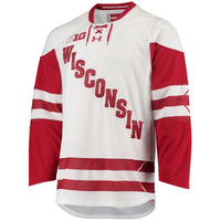 White Wisconsin Badgers Replica Hockey Jersey