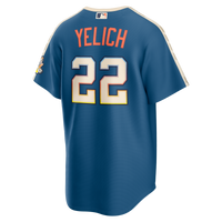 Milwaukee Brewers Christian Yelich Mineral Blue 2026 City Connect Stadium Jersey