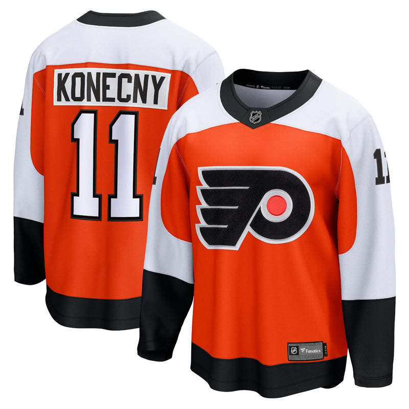 Philadelphia Flyers Travis Konecny Orange Home Breakaway Jersey