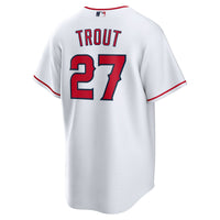 Los Angeles Angels Mike Trout White Home Replica Player Name Jersey