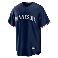 Minnesota Twins Navy Alternate Replica Team Logo Jersey
