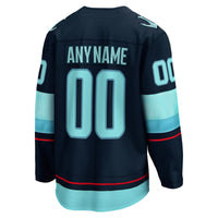 Seattle Kraken Deep Sea Blue Home Breakaway Custom Jersey
