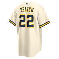 Milwaukee Brewers Christian Yelich Cream Home Replica Jersey