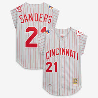 Cincinnati Reds Deion Sanders Gray 1997 Authentic Jersey