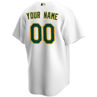 Athletics White Home Replica Custom Jersey