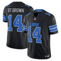 Detroit Lions Amon-Ra St. Brown Black Alternate Vapor F.U.S.E. Stitched Limited Jersey
