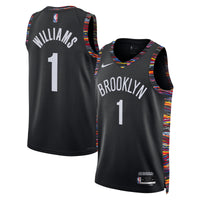 Brooklyn Nets 2025/26 City Edition Swingman Jersey - Black - Ziaire Williams