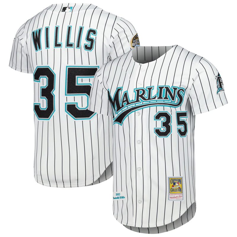 Florida Marlins Dontrelle Willis White Cooperstown Collection Authentic Jersey