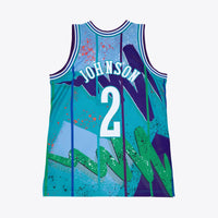 Charlotte Hornets Larry Johnson 1994 Hyper Hoops Swingman Jersey - Blue