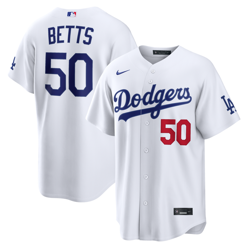 Los Angeles Dodgers Mookie Betts White Home Stadium Jersey