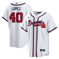 Atlanta Braves Reynaldo Lopez White Home Replica Jersey