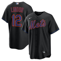 New York Mets Francisco Lindor Black Alternate Replica Jersey