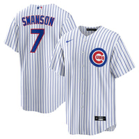 Chicago Cubs Dansby Swanson White Replica Player Jersey