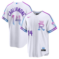 Kansas City Royals Jac Caglianone White 2026 City Connect Stadium Jersey