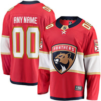 Florida Panthers Red Home Breakaway Custom Jersey