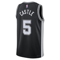 San Antonio Spurs Icon Swingman Jersey - Black - Stephon Castle