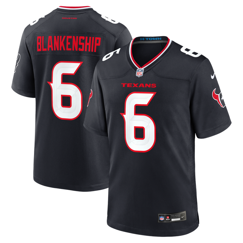 Houston Texans Reed Blankenship Navy Team Game Jersey