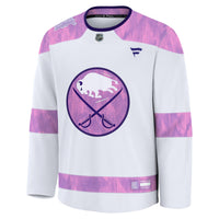 Buffalo Sabres White Hockey Fights Cancer Survivor Practice Jersey