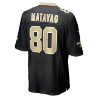 New Orleans Saints Moliki Matavao Black Team Game Jersey