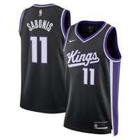 Sacramento Kings Icon Edition Swingman Jersey - Black - Domantas Sabonis