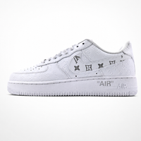 Nike x Louis Vuitton Air Force 1 Low 07 Sneakers Triple White Embossed Monogram - Unisex